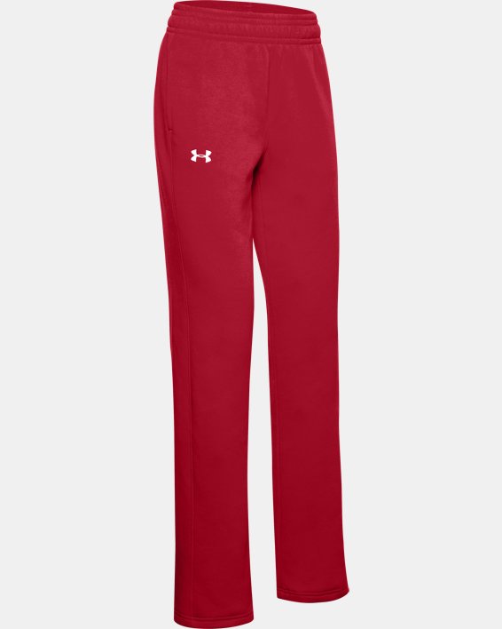 Women's UA Rival Pants, Red, pdpMainDesktop image number 4